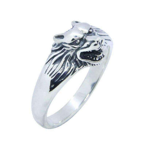 Bague Loup Femme Argent